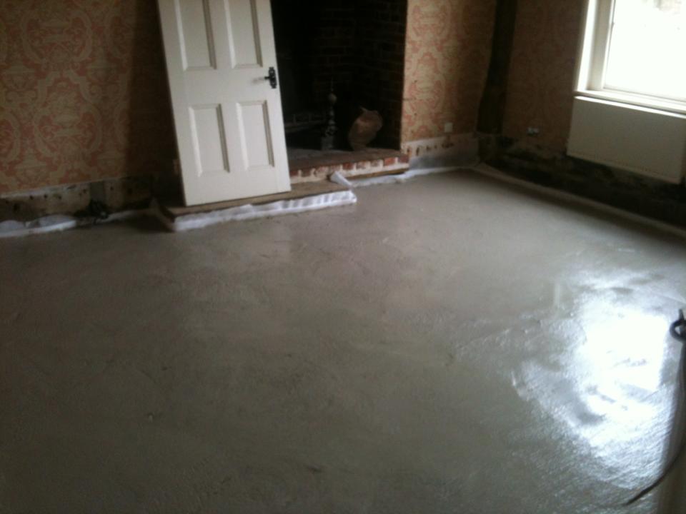 limecrete floor in Fordham Hall